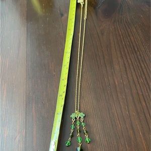 1928 Collection green charm necklace